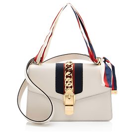 Bolsa de Ombro Pequena Gucci Leather Sylvie