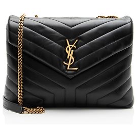 Autre Marque Borsa a tracolla media LouLou in pelle di vitello matelassé con monogramma Saint Laurent