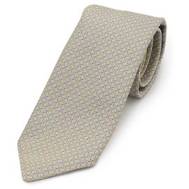 Cravate en soie Hermès bleu beige
