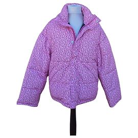 Casaco acolchoado Balenciaga rosa estampado coelho