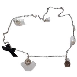 Autre Marque Collana Dior in argento con ciondoli CD e stella