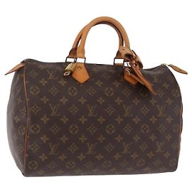 LOUIS VUITTON Monogram Speedy 35 Hand Bag M41524 LV Auth 200473V