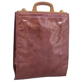 LOUIS VUITTON Monogram Vernis Stanton Tote Bag Purple Viole M91079 Auth bs37347