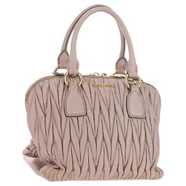 Miu Miu Matelassé Handtasche aus Leder Rosa Gold authentisch 206368