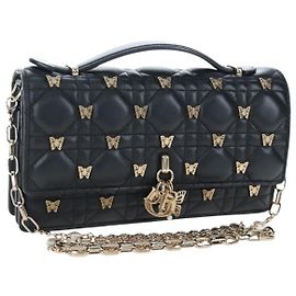 Sac à chaîne Christian Dior Cannage Miss Dior en agneau 2 voies noir authentique 205981SAM