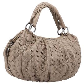 Miu Miu Handtasche Leder Braun Silber Auth bs37122A