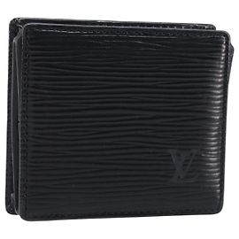 LOUIS VUITTON Epi Porte Monnaie Boite Coin Purse Black M63692 LV Auth 206145A