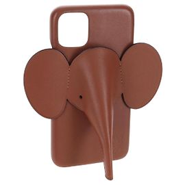 Coque LOEWE pour iPhone X & XS en cuir marron Auth ar14224