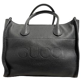 Sac Tote Gucci en cuir grainé noir