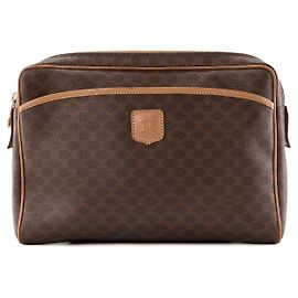 Céline CELINE - Pochette GM Celine en toile enduite macadam marron vintage