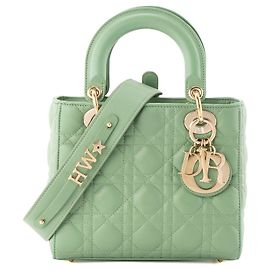 Autre Marque DIOR - Borsa a mano Lady Dior My ABC Small in pelle cannage verde