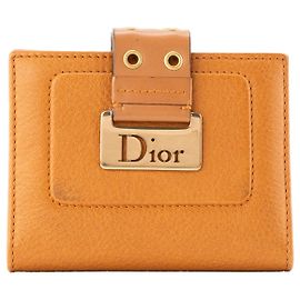 Autre Marque DIOR - Tarjetero Dior en piel lisa marrón vintage