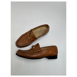 Vintage Gucci Leder Horsebit Loafer Ende der 1990er Tan EU36.5