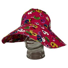 Courreges Chapéu de sol vintage Courrèges em algodão Rosa Multicolorido