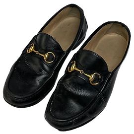 Mocassini Horsebit in pelle da uomo Gucci Vintage primi anni 2000 Nero EU41