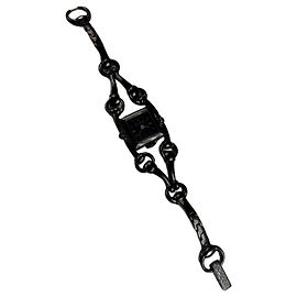 Relógio de pulseira Vintage Gucci Signora em aço inoxidável, Preto, c. 2000s