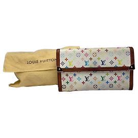 Vintage Louis Vuitton Multicolore Monogram Bifold Wallet 2001 Cream