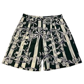 Shorts floraux en coton pour homme Givenchy Vintage fin des années 1980 Green Cream M