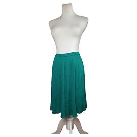 Autre Marque Vintage Dior Pleated Midi Skirt Teal M