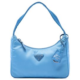 Borsa a tracolla Prada Mini Tessuto Re Edition 2000 Blu