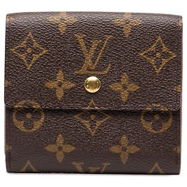 Carteira Louis Vuitton Monogram Elise Castanha Pequenas Carteiras
