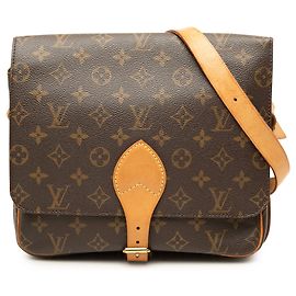 Sac bandoulière Louis Vuitton Monogram Cartouchiere GM Marron