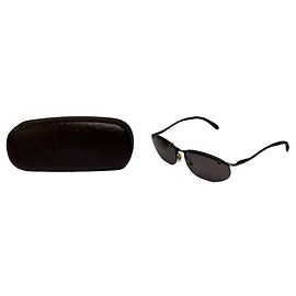 Céline Gafas de sol Vintage Celine Triomphe Metal Finales de los 1990 Black Gold