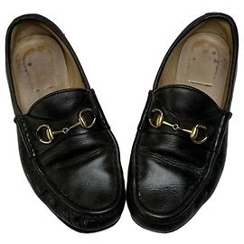Mocassini Horsebit in pelle Gucci Vintage Neri c. fine anni '90 EU37