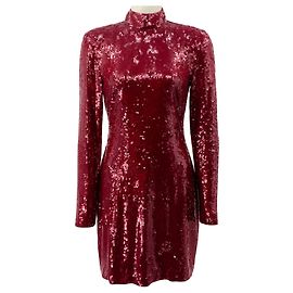 Vestido Sylee de lantejoulas cor vinho Veronica Beard