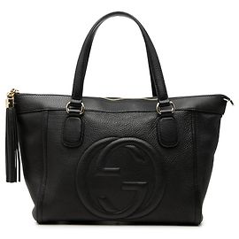 Bolso Tote Soho Working de piel negro Gucci Small