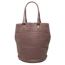 Borsa secchiello Bottega Veneta Intrecciato in nappa viola
