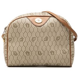 Autre Marque Dior Crossbody-Tasche aus beschichtetem Honeycomb-Canvas in Beige