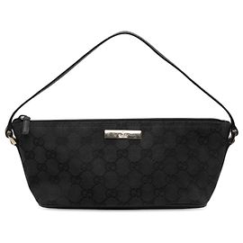 Sac à épaule Boat en toile GG Gucci noir