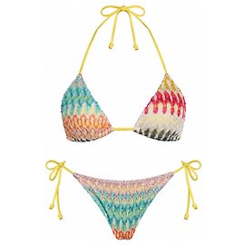 Missoni, bikini multi in maglia in toni pastello