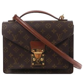 Louis Vuitton Monceau Monogram 2Way Handbag in Brown