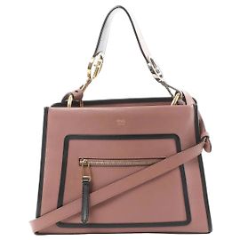 Bolsa de Mão 2Way Fendi Runaway em Couro Rosa 8BH344