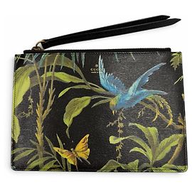 Bolsa de mão Gucci em couro com estampa tropical