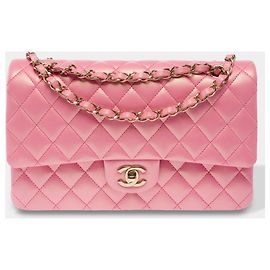 Sac CHANEL Timeless/Classique en Cuir Rose - 103968