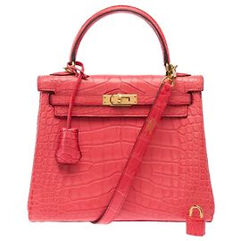 Hermès Bolso HERMES Kelly 25 en Pieles exóticas Rosa - 103973
