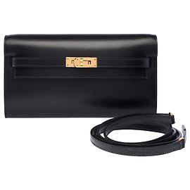Hermès HERMES Kelly to go Tasche aus schwarzem Leder - 103956