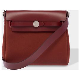 Hermès Bolsa HERMES Herbag em Lona Vermelha - 103958