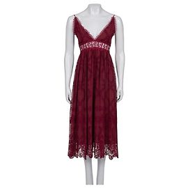 NWOT Zimmermann Abito estivo in seta con bordo in pizzo Slip Dress Taglia US 0 XXS Usato
