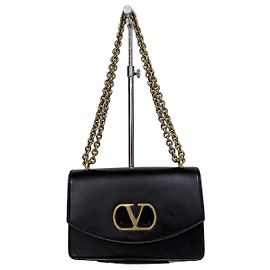 Valentino Garavani Bolso de hombro Vain en piel negra