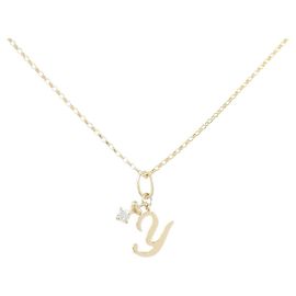 Autre Marque Au750 Initial Y Diamantenhalskette