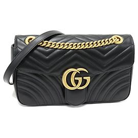 Gucci GG Marmont Schultertasche aus Kalbsleder mit Kette