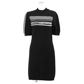 Vestido de cashmere com intarsia Signature Louis Vuitton