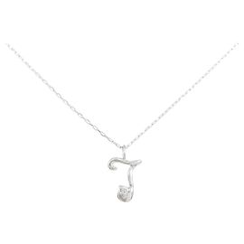 Autre Marque Collana in oro bianco K10 e diamanti