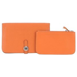 Hermès Hermes Dogon Duo GM Leather Long Wallet
