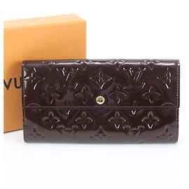 Louis Vuitton Monogram Vernis Portefeuille Sarah Amarante Long Wallet
