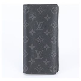 Louis Vuitton Monogram Eclipse Portefeuille Brazza Long Wallet
